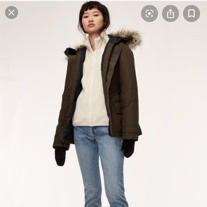 Aritzia Golden Larsen Parka- Dark Olive